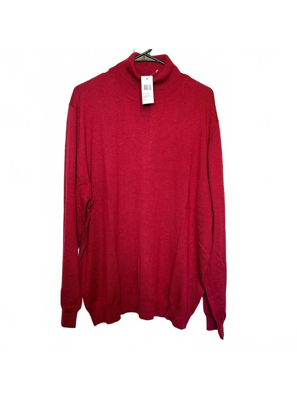 Paul Fredrick Burgundy Silk Cotton Cashmere Blend Turtleneck Sweater 3XL
